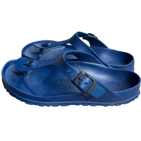 Birkenstock Blue EVA Gizeh Sandals EU 39 W 8/M 6 Slip-On Women's Casual Footwear - Picture 4 of 7